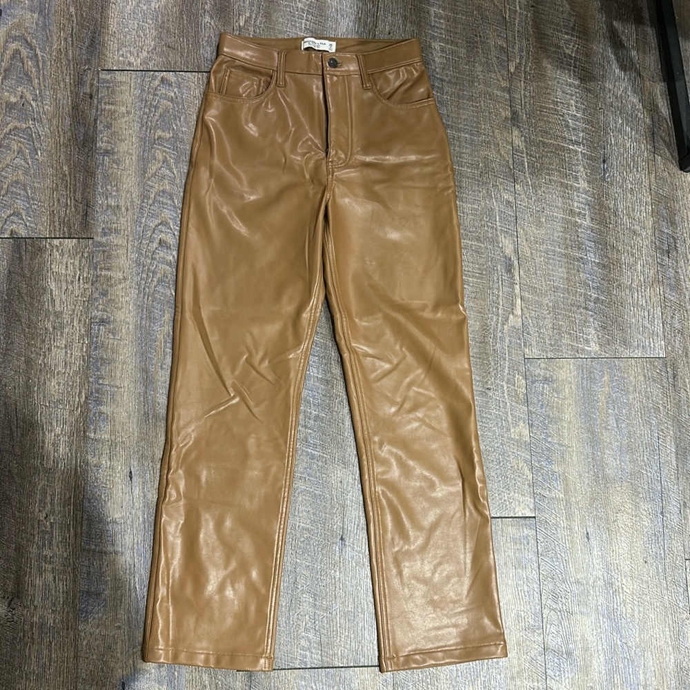 Abercrombie & Fitch Brand New Brown Leather Pants
